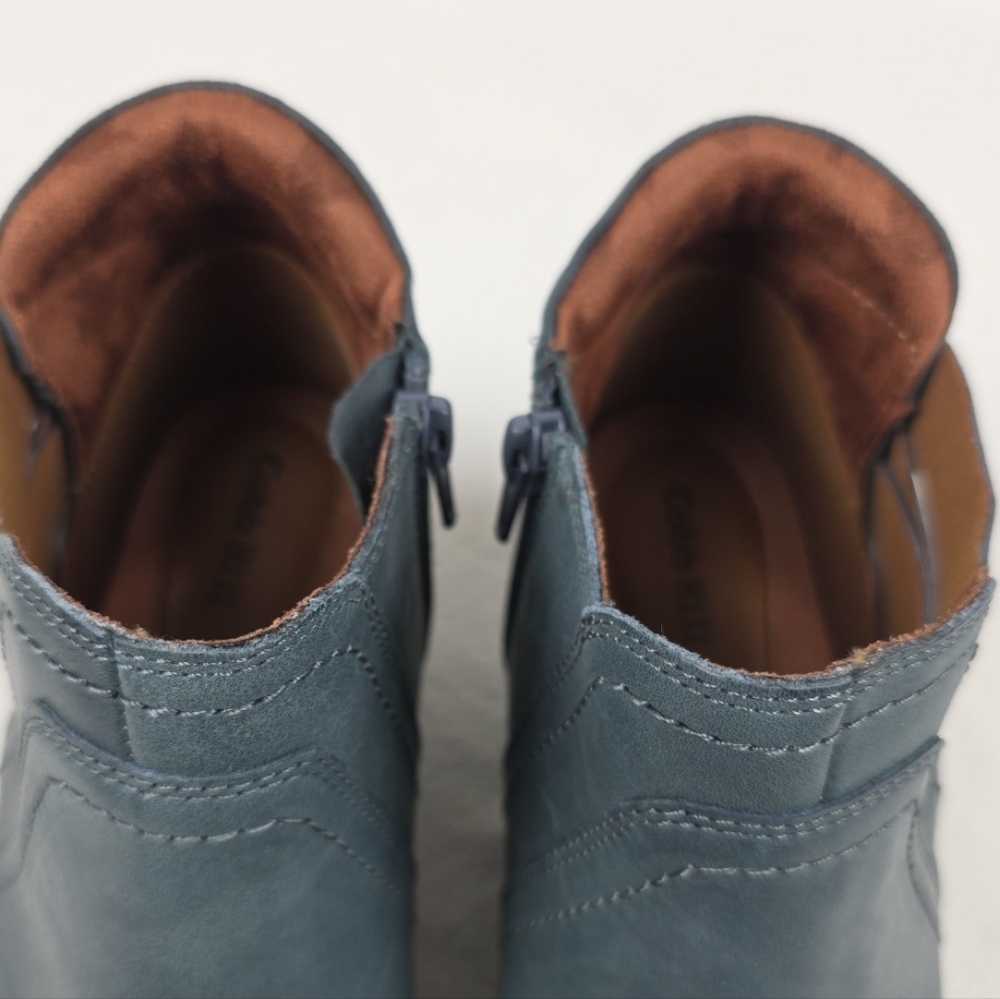 Cobb Hill Leather Ankle Booties Boots Womens 10 Blue Gray - Picture 12 of 15